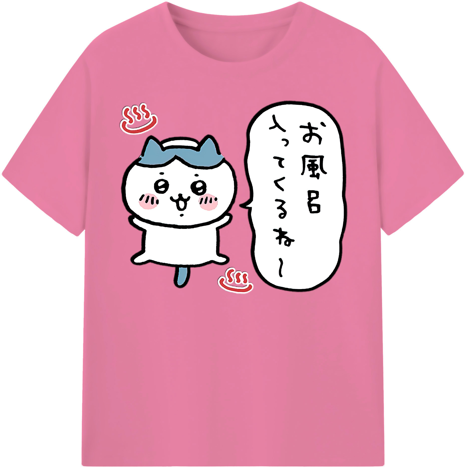 （画像用） ちいかわ ハチワレ Chii-kawa hachiware 綿100％半袖Tシャツ（フロントプリント）